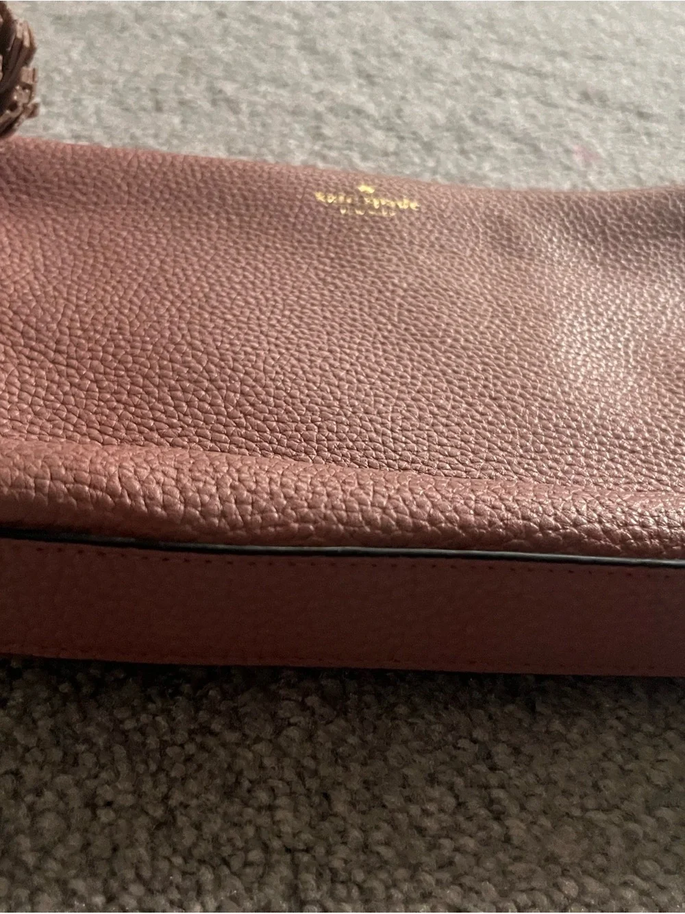kate spade Pebbled Leather Shalapalmer drive- nutmeg